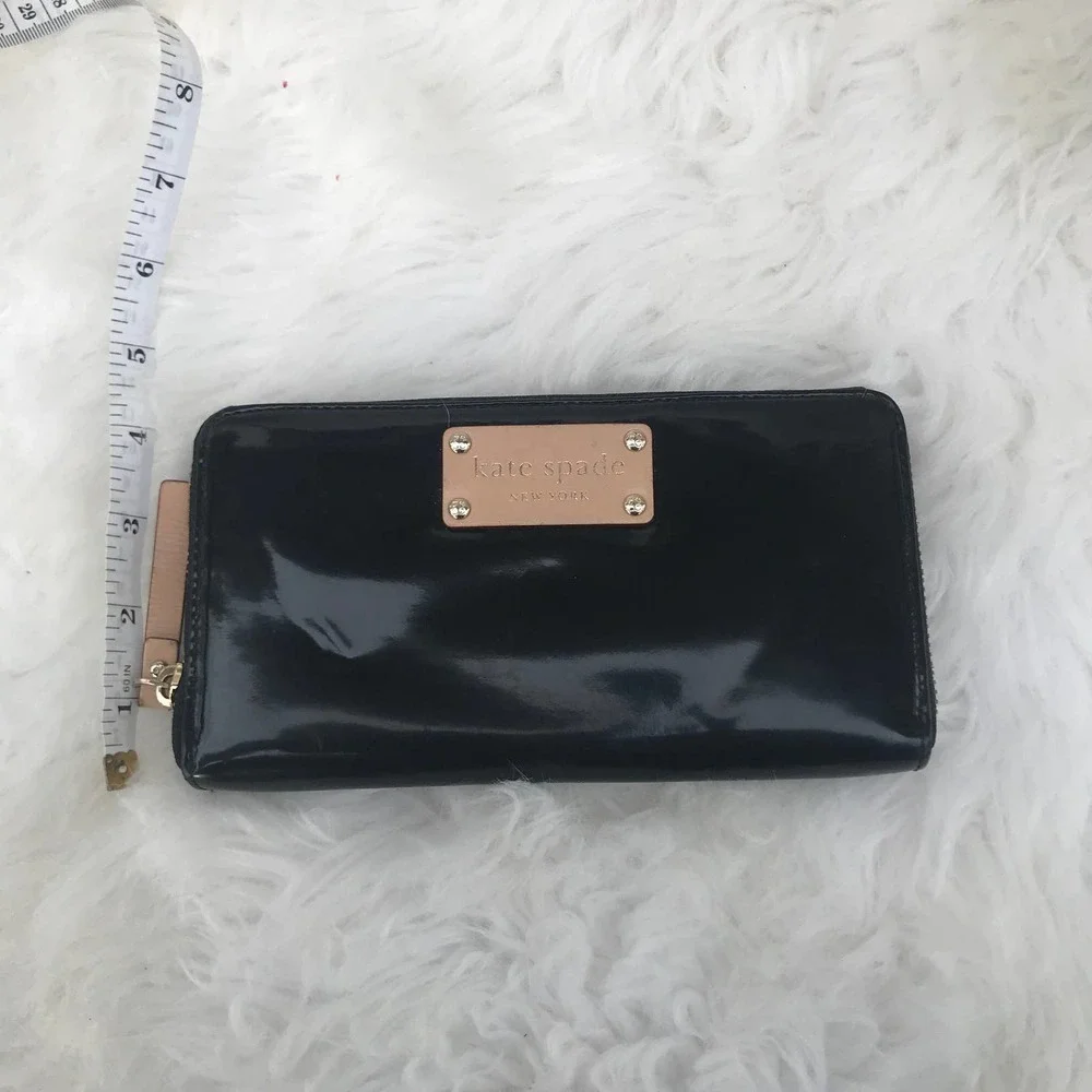Kate Spade Neda Patent Leather Zip Around Wallet